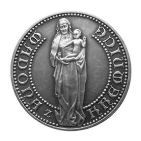 Silver medal Madonna with Baby Jesus from Kremnica