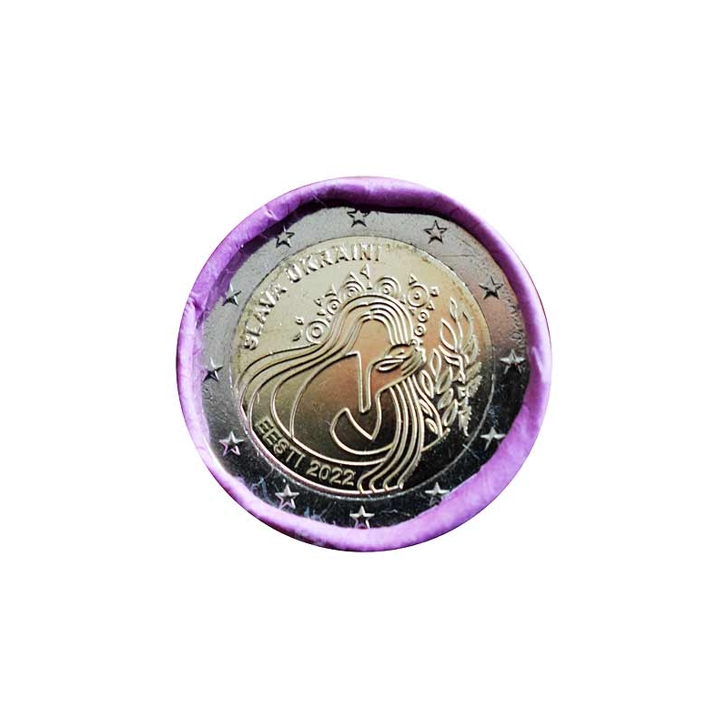 2 Euro Estónsko 2022 - Sláva Ukrajine