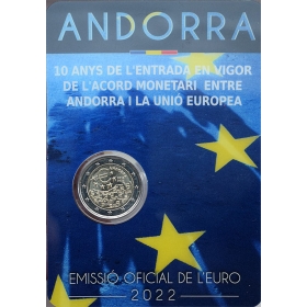 2 Euro Andorra 2022 - Menová dohoda