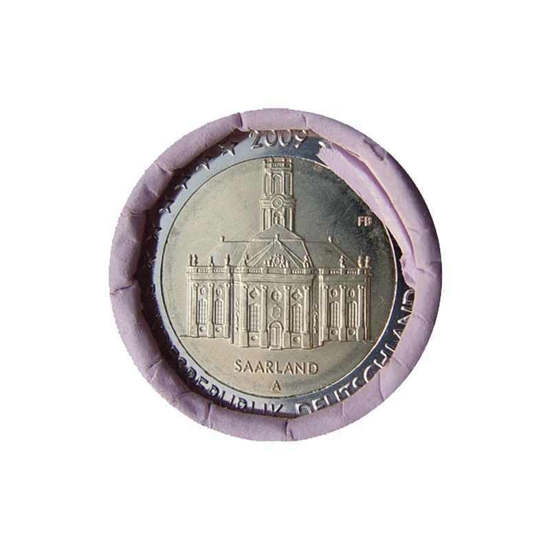 2 Euro Nemecko "A" 2009 - Sársko: Kostol Ludwigskirche