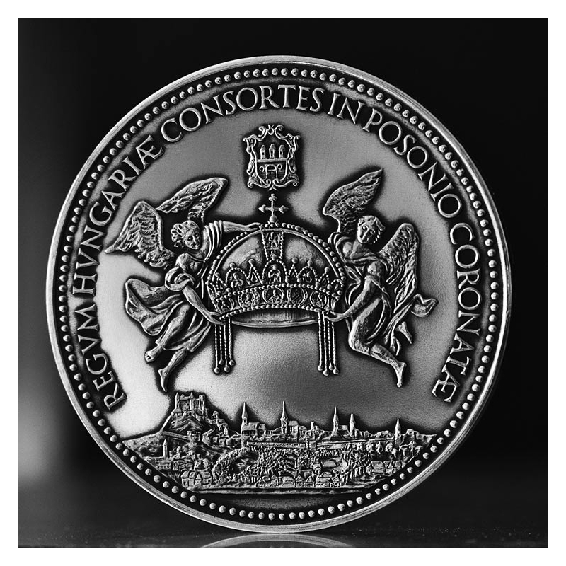 Strieborné medaily Galéria panovníkov korunovaných v Bratislave a ich manželky