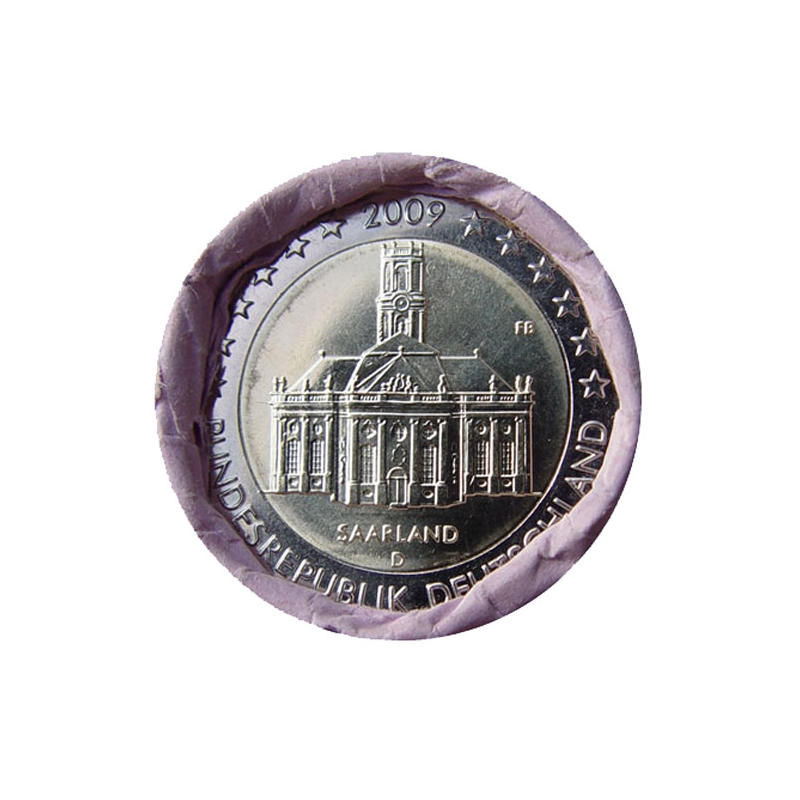 2 Euro Nemecko "D" 2009 - Sársko: Kostol Ludwigskirche