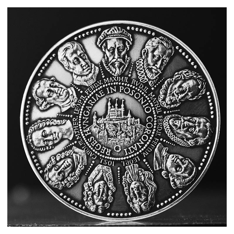Strieborné medaily Galéria panovníkov korunovaných v Bratislave a ich manželky
