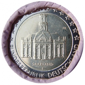 2 Euro Nemecko "F" 2009 - Sársko: Kostol Ludwigskirche