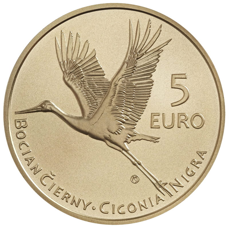 5 Euro 2023 - Bocian čierny