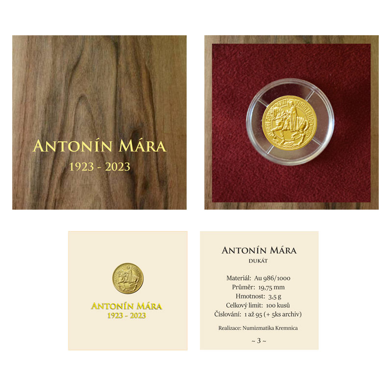 Výročná razba čs. dukátu Antonín Mára