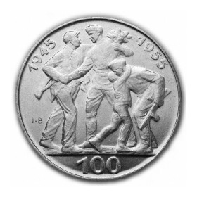 100 Kčs 1955 - Oslobodenie ČSR, Bežná kvalita