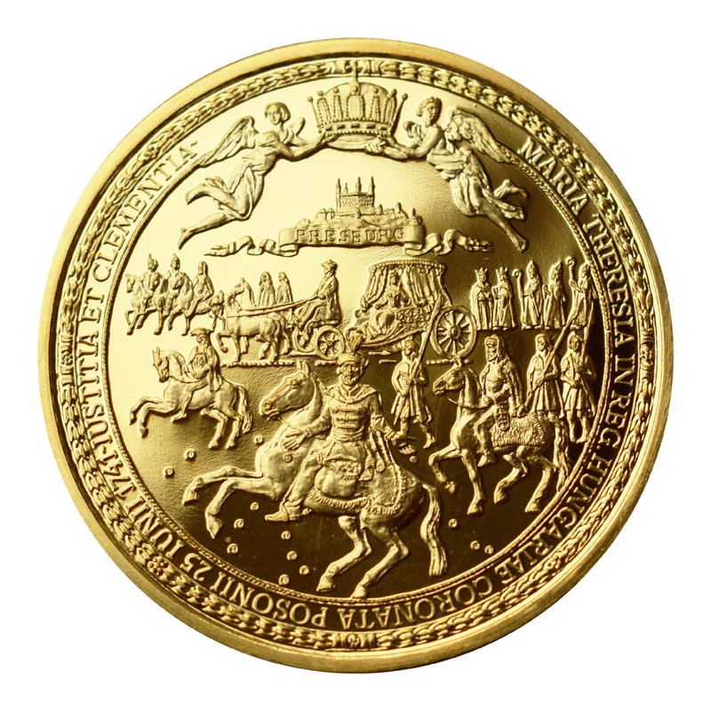 Historical Great Seal of Maria Theresa, Au+Ag set