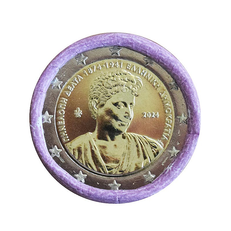 2 Euro Greece 2024 - Writer Penelope Delta