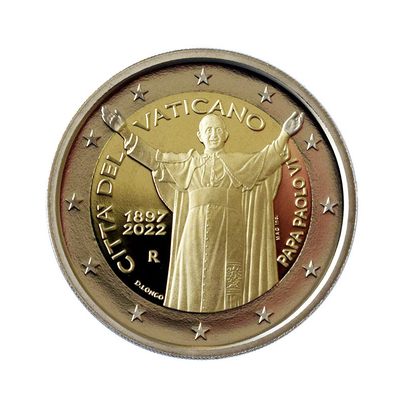 2 Euro Vatican 20222 - Pope Paul VI., Proof quality