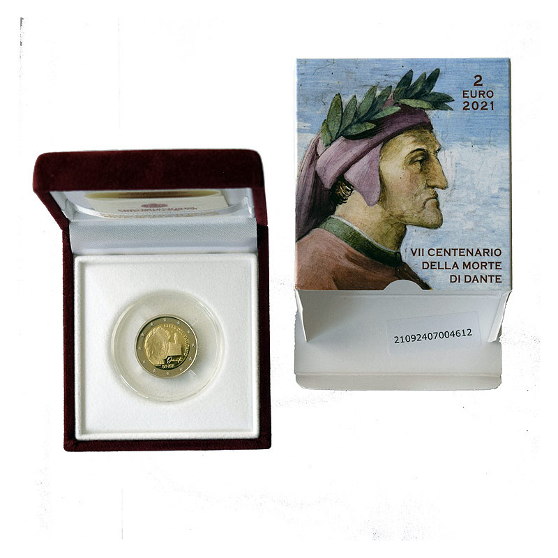 2Euro Vatican 2021 - Dante Alighieri, Proof quality