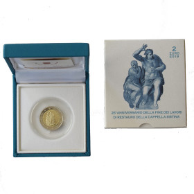 2 Euro Vatikán 2019 - Sixtínska kaplnka, Proof kvalita