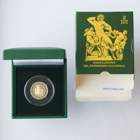 2 Euro Vatikán 2018 - Kultúrne dedičstvo, Proof
