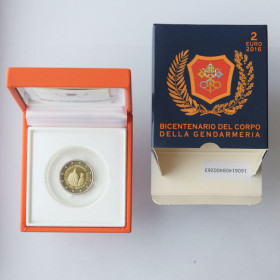 2 Euro Vatikán 2016 - Vatikánska polícia, Proof kvalita