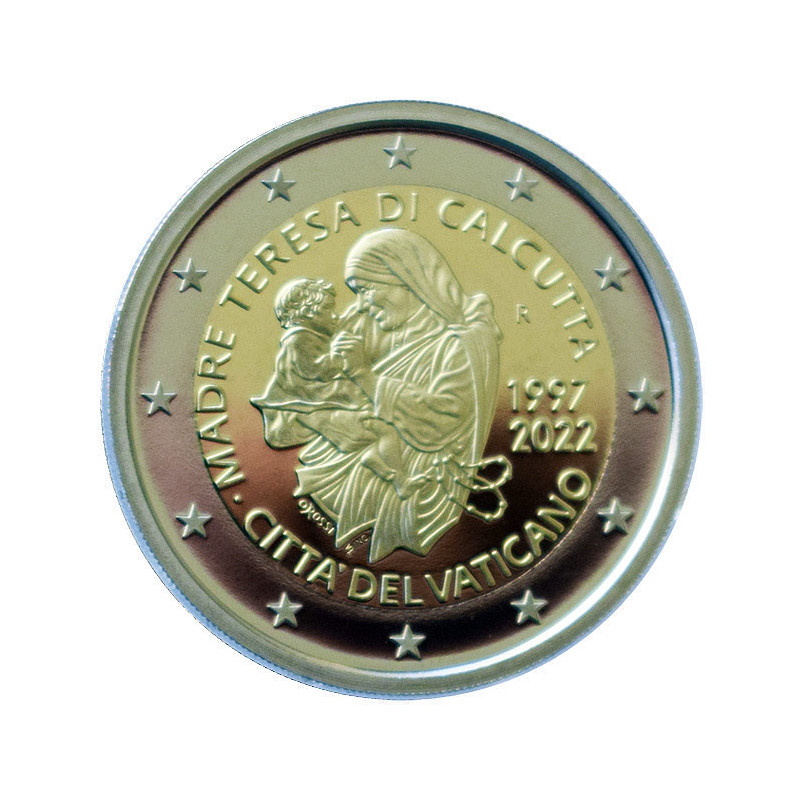 2 Euro Vatikán 2022 - Matka Tereza z Kalkaty, Proof kvalita