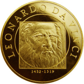 Zlatá medaila Leonardo Da Vinci a Monna Lisa (2-dukát)