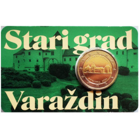 2 Euro Chorvátsko 2024 - Pevnosť Varaždin, mincová karta