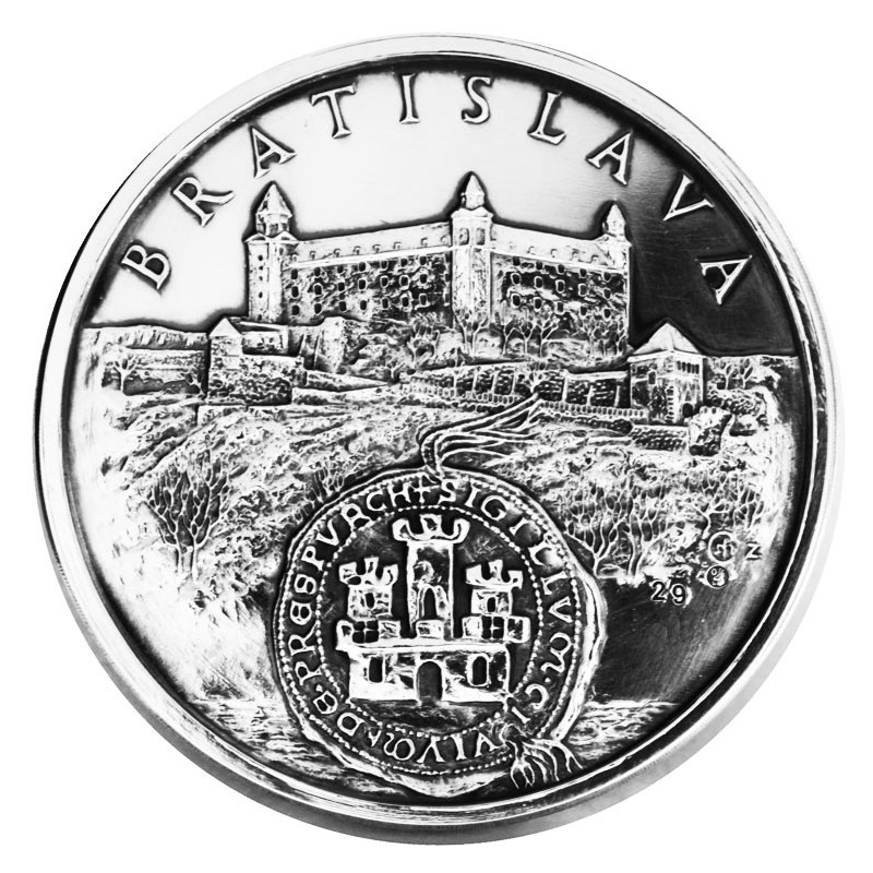 Silver medal Bratislava, patina