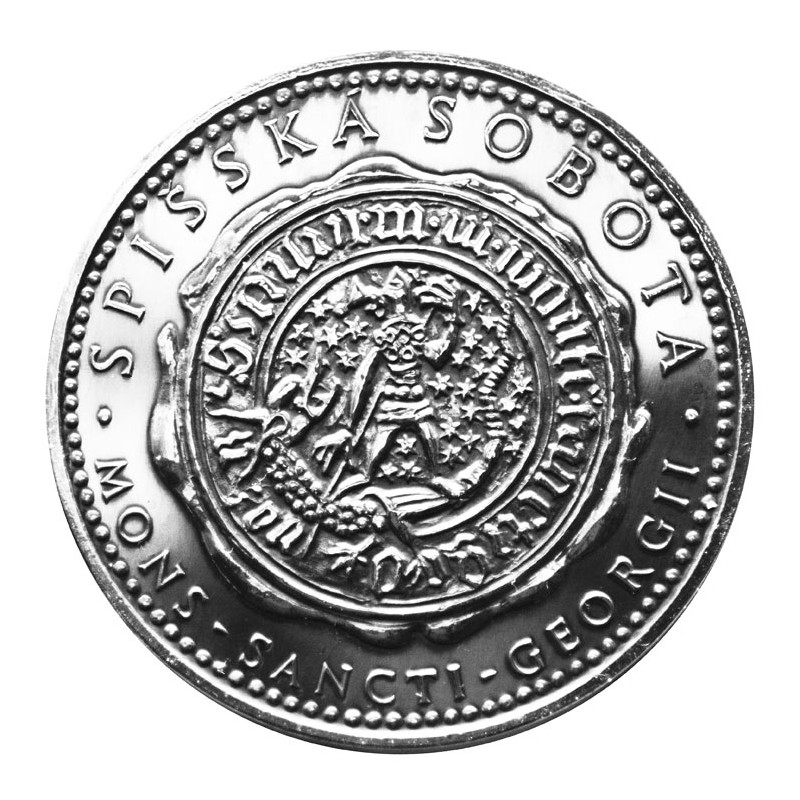 Silver medal Spiš, patinated