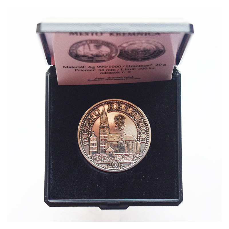 Strieborná medaila Kremnica, patina