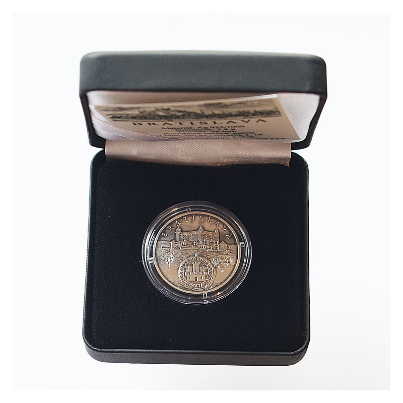 Town Bratislava silver medal, patina