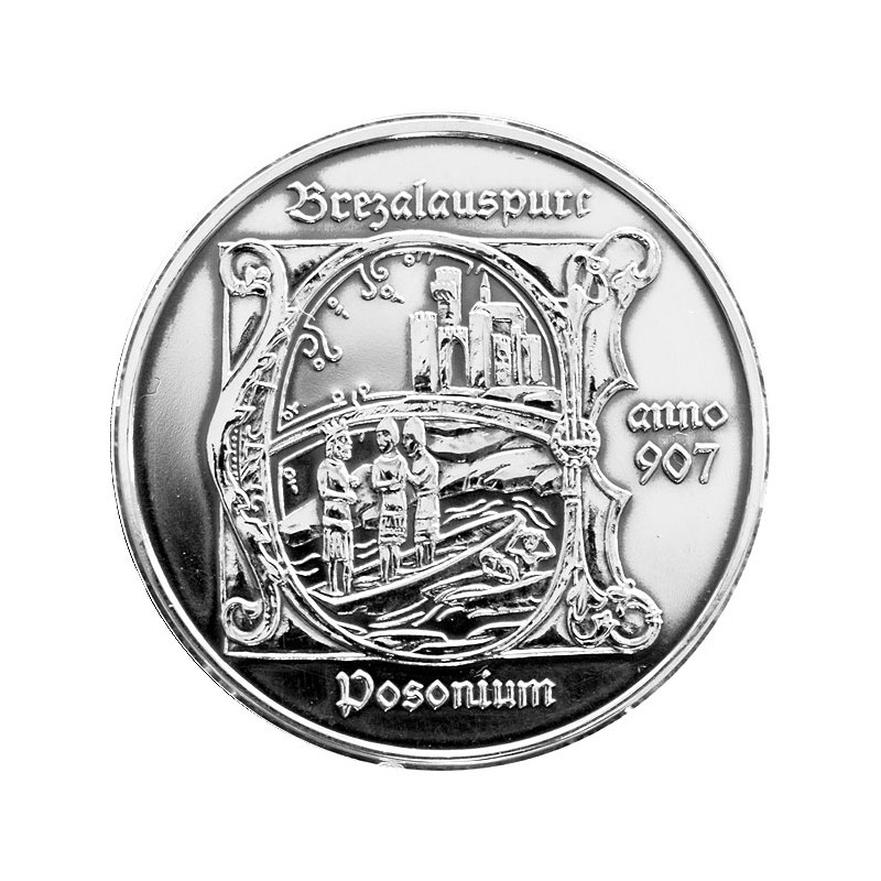 Town Bratislava silver medal, patina