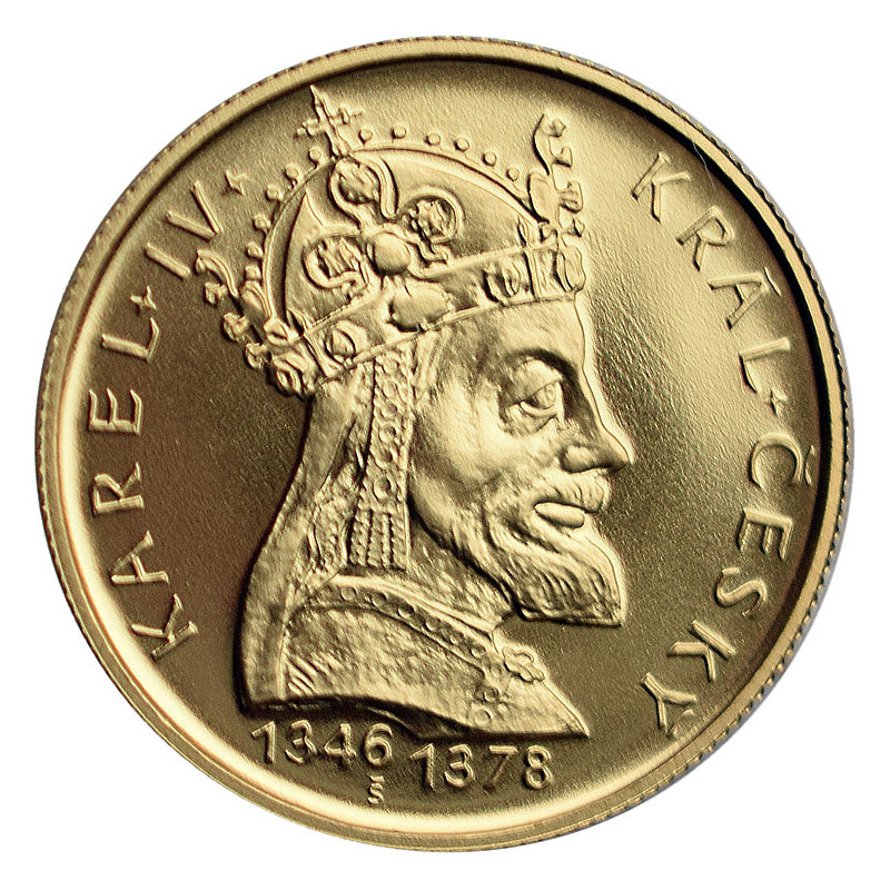 Zlatý dukát Karel IV. - 600. výročie úmrtia, Akad. sochár Jaroslav Štursa