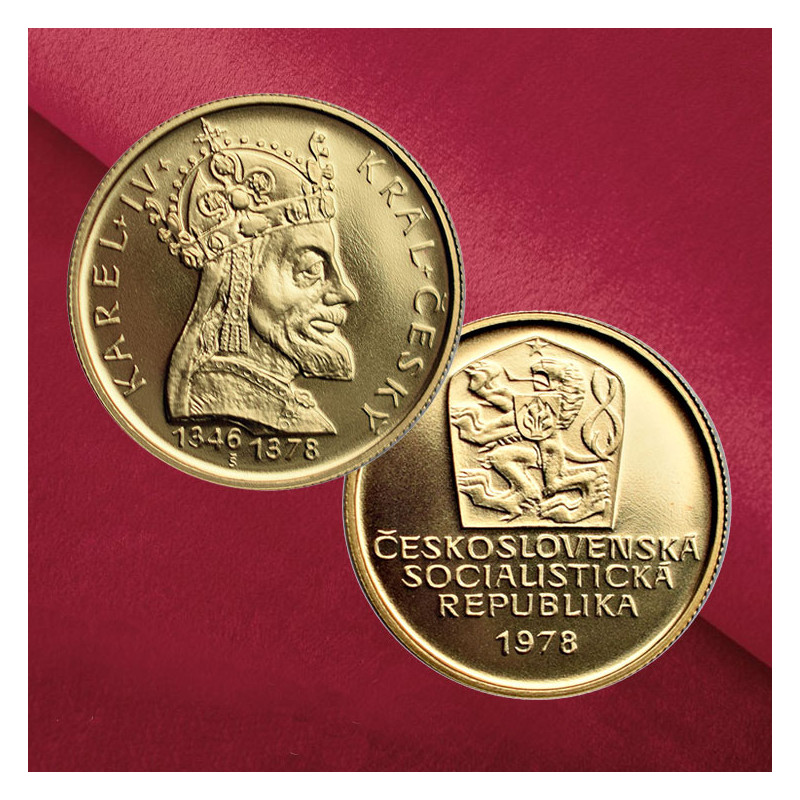 Zlatý dukát Karel IV. - 600. výročie úmrtia, Akad. sochár Jaroslav Štursa