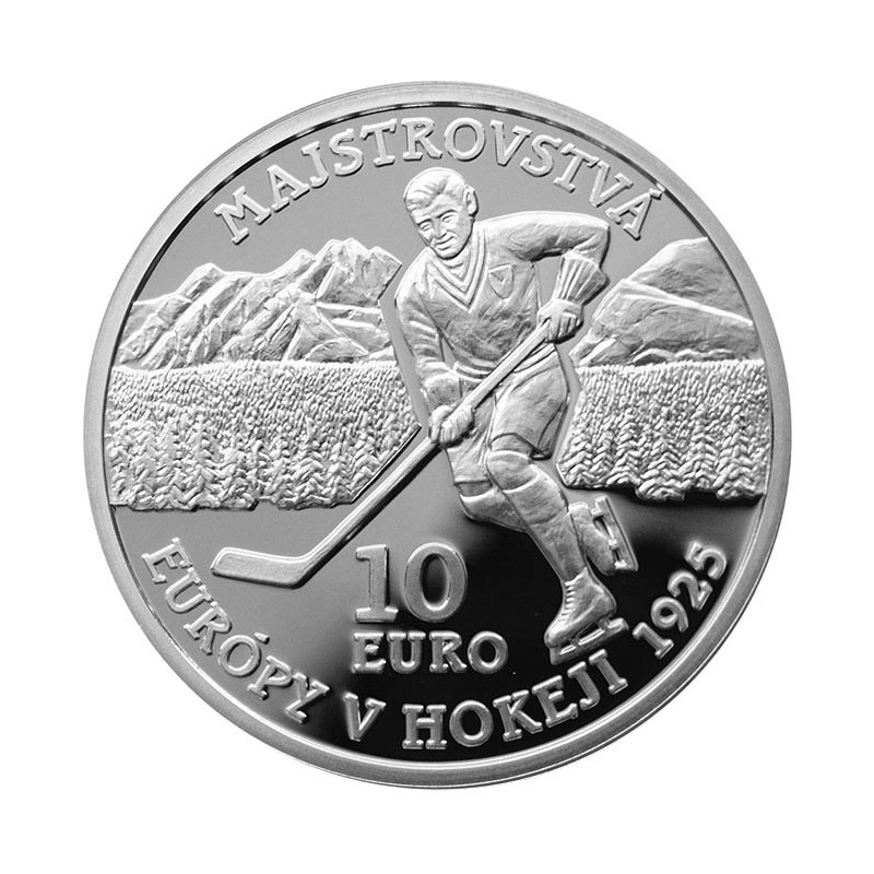 Pamätný list + 10 Euro Slovensko 2025 - Hokej, Proof