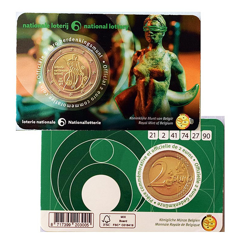 2 Euro Belgicko 2025 - Národná lotéria v Belgicku
