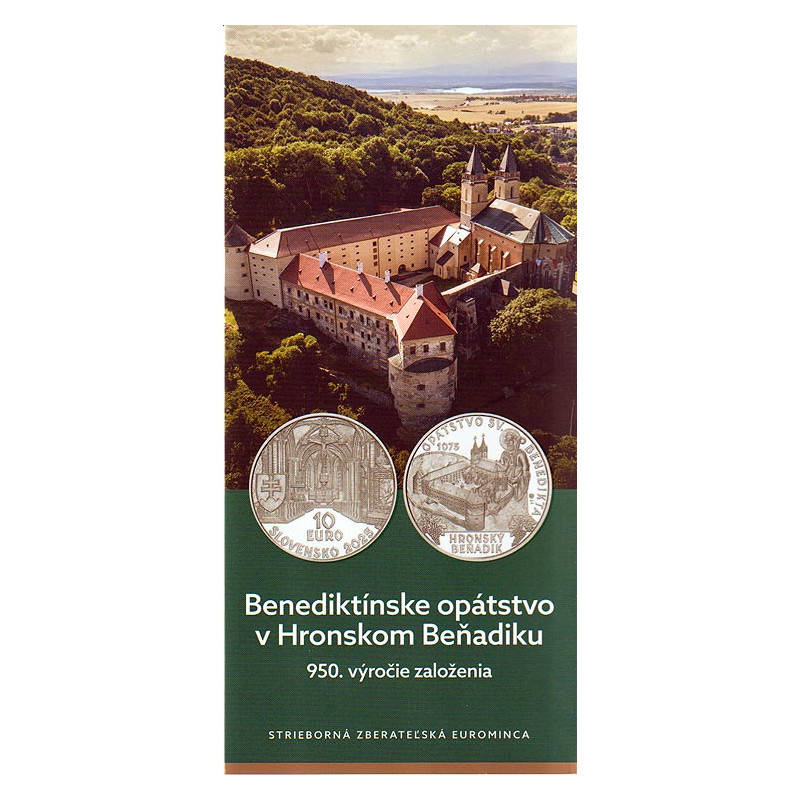 Pamätný list + 10 Euro Slovensko 2025 - Hronský Beňadik, Proof