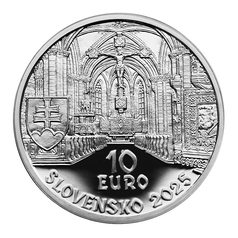 Commemorative letter + 10 Euro Slovakia 2025 - Hronský Beňadik, Proof