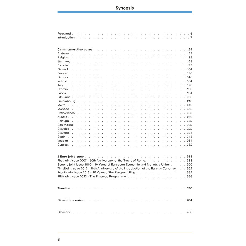 2 Euro coin catalogue, English language