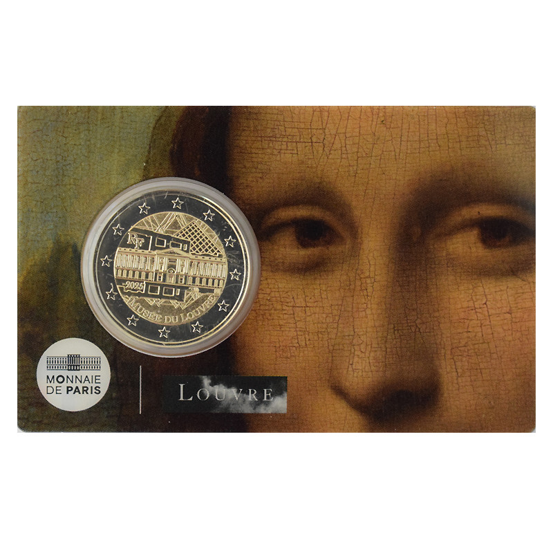 2 Euro Francúzsko 2025 - Mona Lisa, Múzeum Louvre