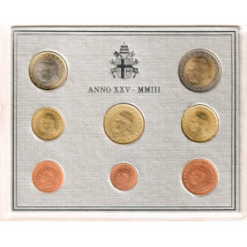Vatican 2003 Euro Coin Set