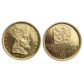 Zlatý 10-dukát Karel IV., majster Jaroslav Štursa