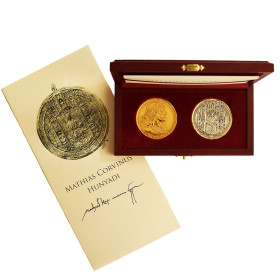 Great Seal of Matthias Corvinus, silver and golden medals set