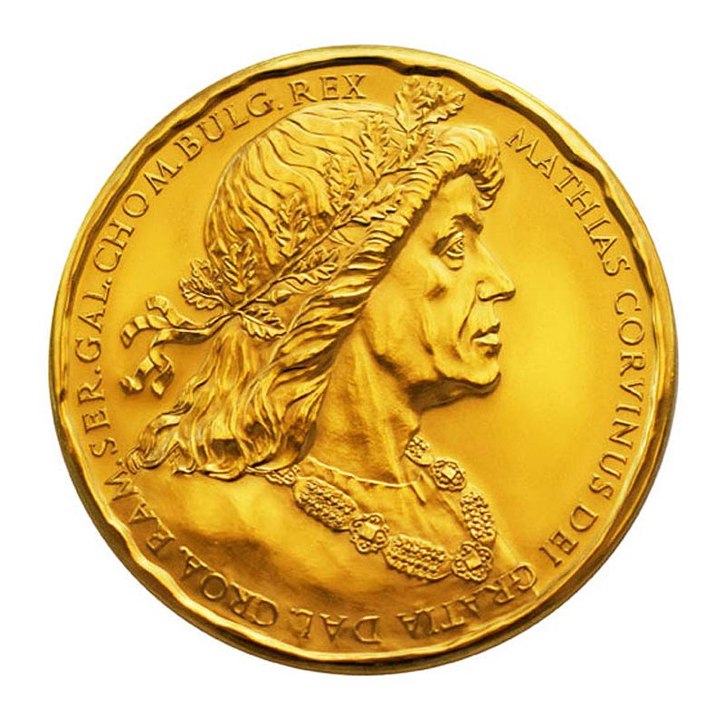 Great Seal of Matthias Corvinus, silver and golden medals set