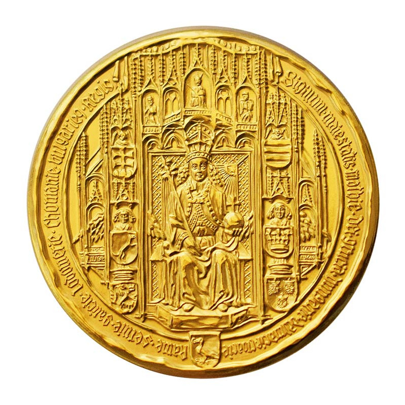 Great Seal of Matthias Corvinus, silver and golden medals set