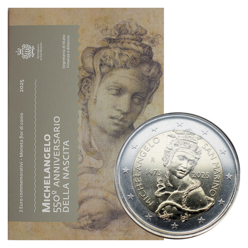2 Euro San Maríno 2025 - Michelangelo, renesančný majster
