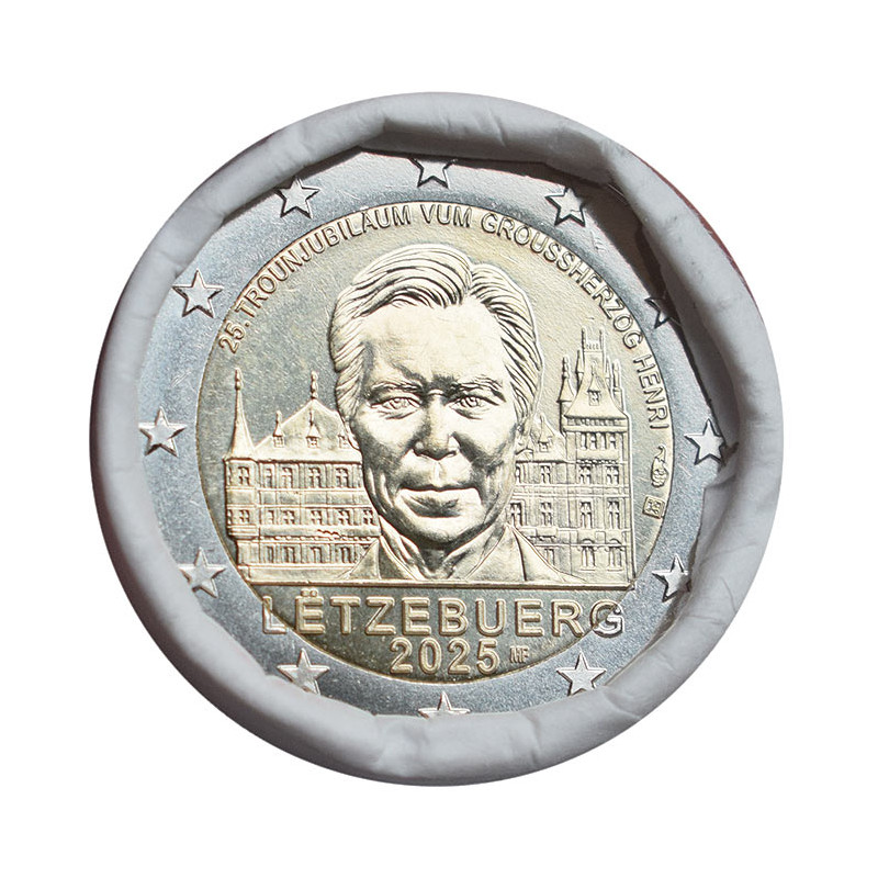 2 Euro Luxembursko 2025 - Henriho nástup na trón