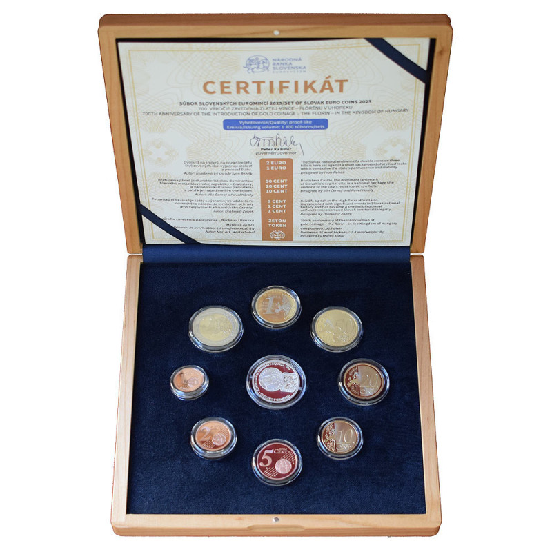 Sada euromincí 2025 - Florén v Uhorsku, Proof v drevenej kazete