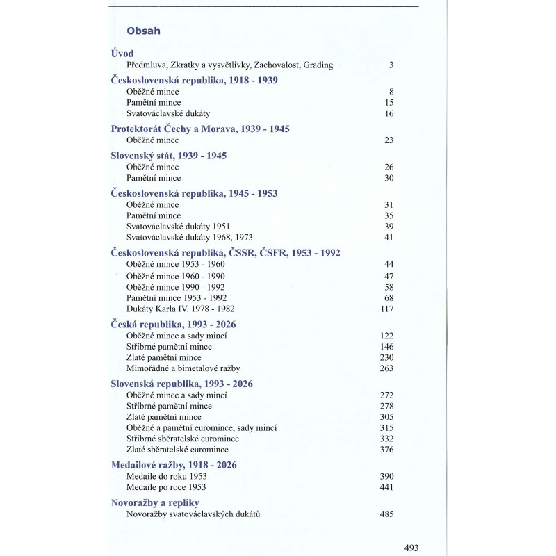 Katalóg mincí a medailí 1918-2026 ČSR, ČR a SR, Aurea