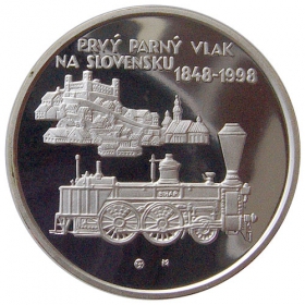200 Sk / 1998 - First steam train in Slovakia - Proof