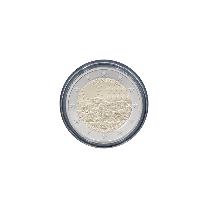 2 Euro Monako 2025 - Markízstvo de Baux, rod Grimaldi, Proof