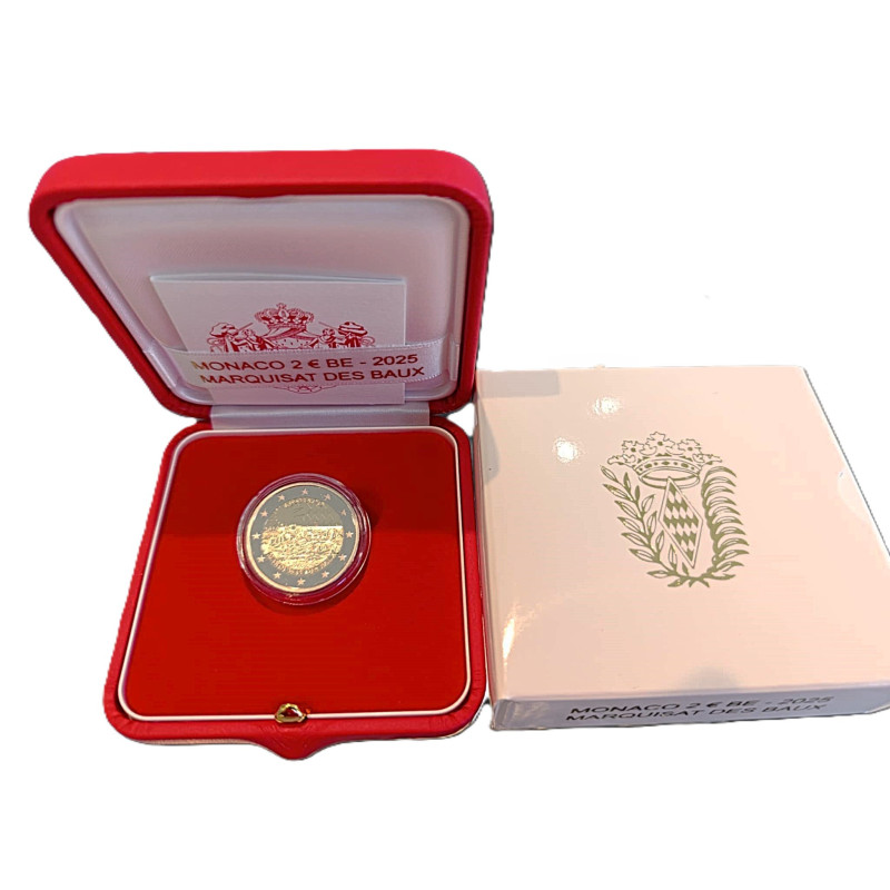 2 Euro Monako 2025 - Markízstvo de Baux, rod Grimaldi, Proof