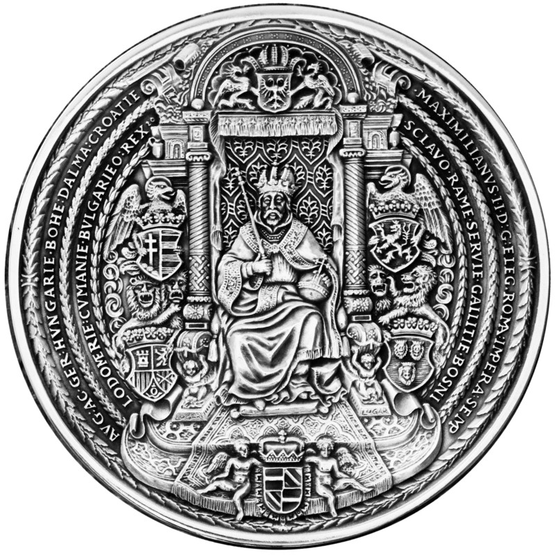 Veľká pečať Maximiliána II. Habsburského, strieborná medaila