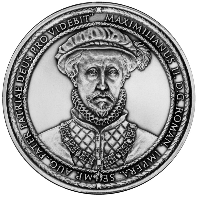 Veľká pečať Maximiliána II. Habsburského, strieborná medaila