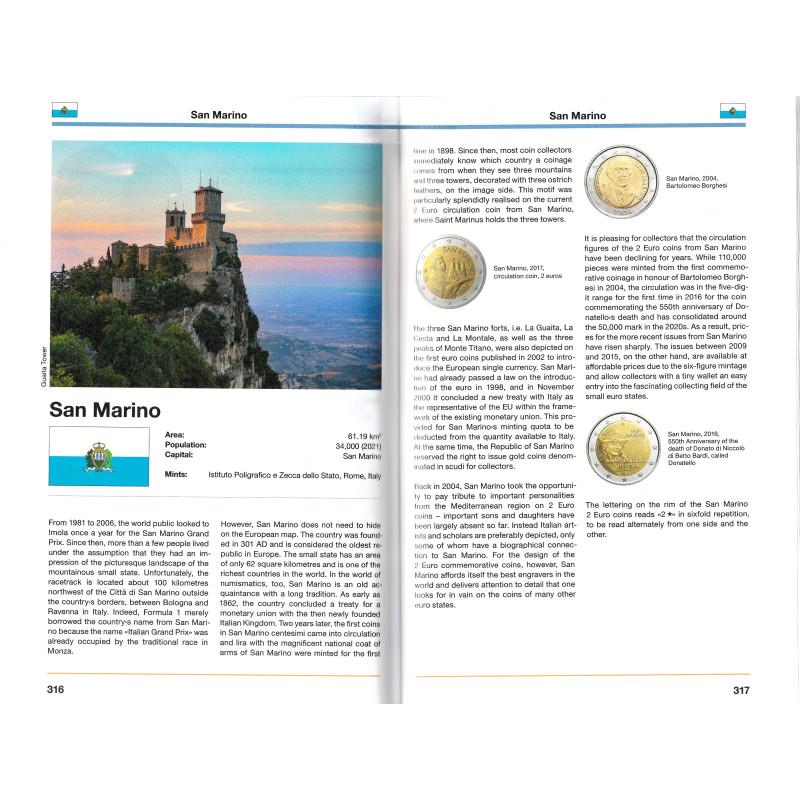 2 Euro coin catalogue 2026, English language