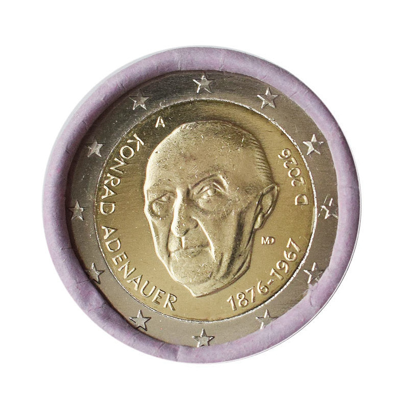 2 Euro Nemecko "A" 2026 - Kancelár Konrad Adenauer